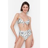 Trendyol Ecru Floral Tie Detailed Bikini Top EPonuda