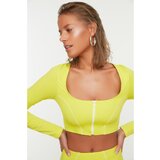 Trendyol Green Zipper Detailed Bikini Top Eponuda