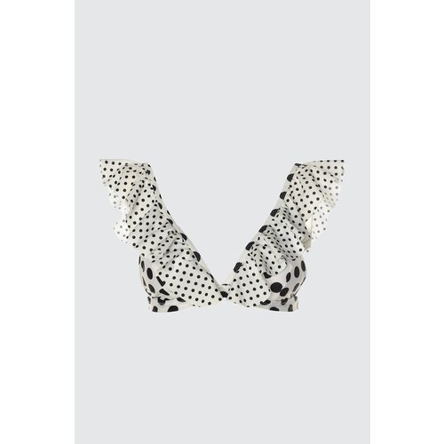 Trendyol Iljasti Bikini S Volanima Top Bela Eponuda