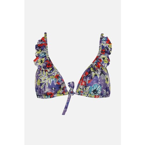 Trendyol Floral Pattern Frilly Bikini Top Eponuda