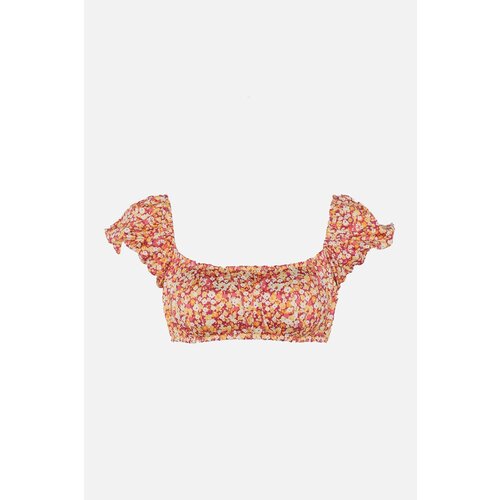 Trendyol Pink Crispy Floral Print Bikini To Eponuda