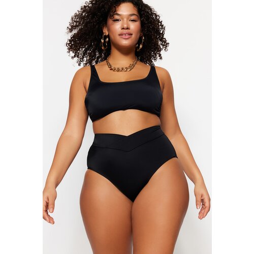 Trendyol Curve Plus Size Bikini Bottom Black Plain Eponuda