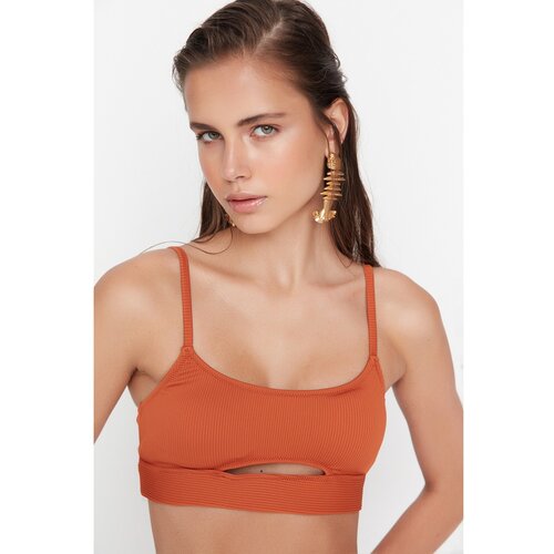 Trendyol Brown Cut Out Detailed Bikini Top EPonuda