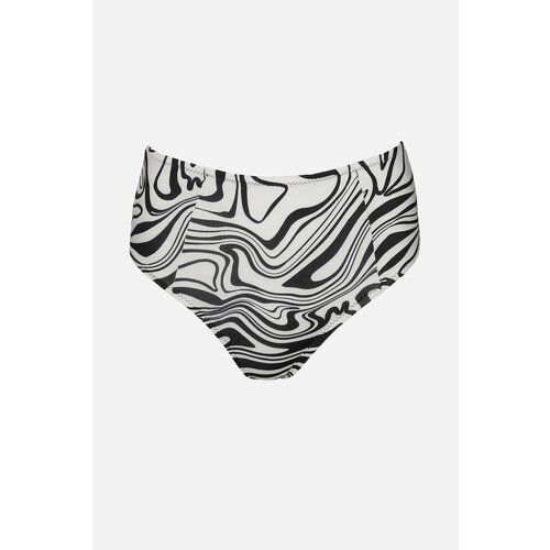Trendyol Black And White Zebra Patterned Bikini Bottoms EPonuda