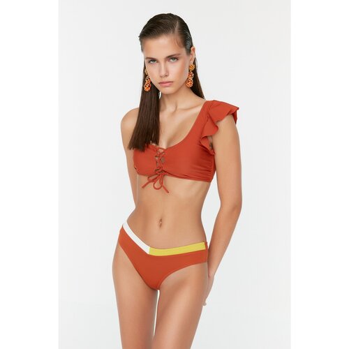 Trendyol Brown V Cut Bikini Bottoms EPonuda