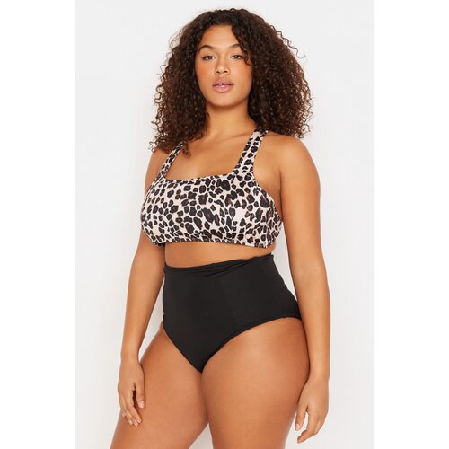 Trendyol Curve Plus Size Bikini Bottom Black Plain Eponuda