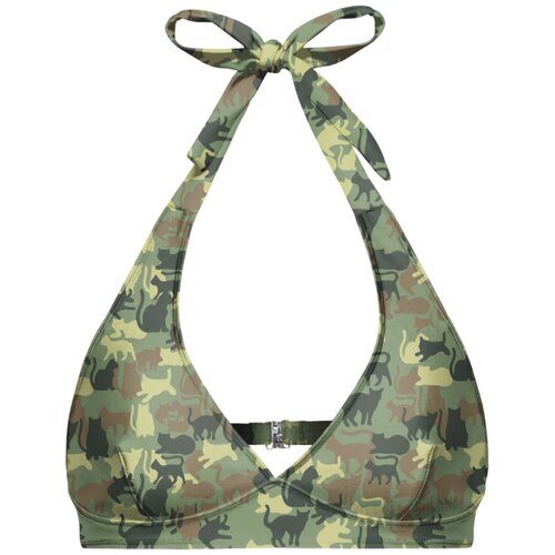 Aloha From Deer Woman S Camo Cats Halter Neck Bikini Top Bth Afd