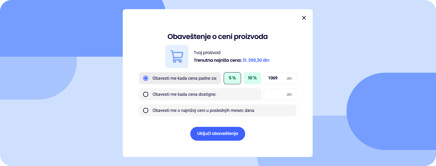 Obaveštenje o padu cene: da ne proveravaš ručno