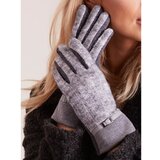Fashion Hunters Mittens with a knitted dark gray module Cene