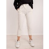 Fashion Hunters White BSL striped trousers Cene
