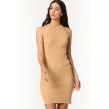 Dewberry Z2012 WOMEN'S ELBISE-CAMEL Cene