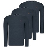 Dewberry TRIPLE SET T8588 ROUND COLLAR MEN'S SWEATSHIRT-ANTHRACITE-ANTHRACITE-ANTHRACITE Cijene