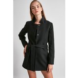 Trendyol Ženski kaput sa pojasom, crn Cene