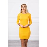 Kesi Dress with decorative buttons mustard narandžasta | žuta cene