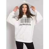 Fashion Hunters Ecru sweatshirt with print Cene