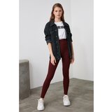 Trendyol Ženske helanke High Waist crna | siva