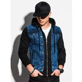 Ombre Muška jakna C322 crna plava | bijela cene
