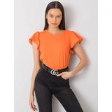 Fashion Hunters Orange women's cotton blouse Cene
