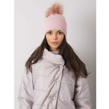 Fashion Hunters Light pink winter hat with a pompom Cene