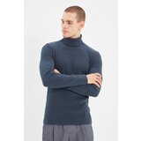 Trendyol Indigo Men's Slim Fit Turtleneck Corduroy Knitted Sweater Cene