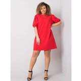 Fashion Hunters Plus size red cotton dress Cene