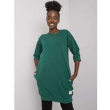 Fashion Hunters Dark green long sweatshirt for women Cene