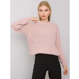Fashion Hunters RUE PARIS Light pink knitted sweater Cene
