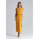 Figl Woman's Dress M668 Mustard braon | narandžasta | krem cene