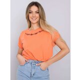 Fashion Hunters Orange blouse with embroidery Cene