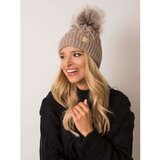 Fashion Hunters RUE PARIS Ladies´ dark beige cap Cene