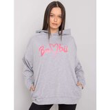 Fashion Hunters Women's gray sweatshirt with pockets | shoptok.hr