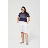 Moodo Cotton shorts with a belt - white | Shoptok.si