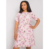 Fashion Hunters Beige patterned plus size dress Celene | Shoptok.si