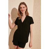 Trendyol Black Viscose Woven Pajamas Set | shoptok.hr
