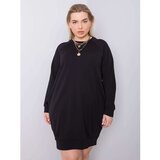 Fashion Hunters Black plus size dress with long sleeves Cijene