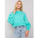Fashion Hunters Basic turquoise sweatshirt for women Cene