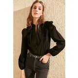 Trendyol Ženska košulja Frill detaljno crna Cene