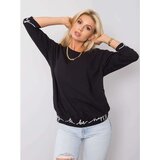 Fashion Hunters Crna dukserica sa natpisima na manžetama crna | siva | ePonuda.com
