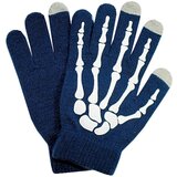 Semiline Unisex's Smartphone Gloves 0178-0 White/Navy Blue | Shoptok.si