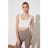 Trendyol White Seamless Ribbed Sports Bra | Shoptok.si