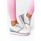 Kesi Kožne sportske cipele na platformi GOE HH2N4008 Bijela bijela | roza | siva Cene