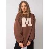 Fashion Hunters Brown sweatshirt without a hood Cene