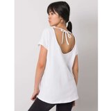 Fashion Hunters Women's white one-color t-shirt Cene