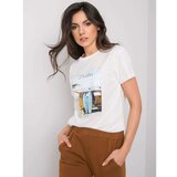 Fashion Hunters Bijela majica sa šarenom aplikacijom cene