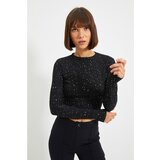 Trendyol Black Crop Knitted Blouse Cijene