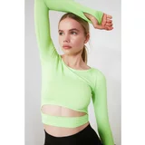 Trendyol Green Cut Out Detailed Crop Sport Blouse