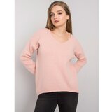 Fashion Hunters Light pink oversize sweater Cene