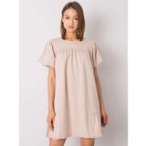 Fashion Hunters Beige cotton dress Liliyana RUE PARIS Cijene