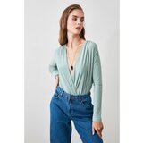 Trendyol Mint Double Breasted Collar Knitted Body | shoptok.hr