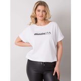Fashion Hunters White oversized blouse with embroidery | Shoptok.si